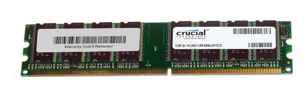 CT3535615 - Crucial 512MB DDR-333 MHz PC2700 non-ECC Unbuffered CL2.5 184-Pin DIMM Memory Module upgrade for ASRock 775i65G R3.0
