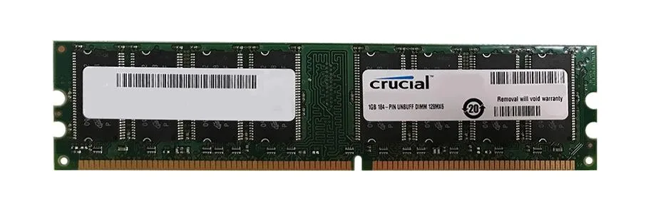 CT370440 - Crucial 1GB DDR-333 MHz PC2700 non-ECC Unbuffered CL2.5 184-Pin DIMM Memory Module upgrade for Giga-Byte GA-8I848P-G
