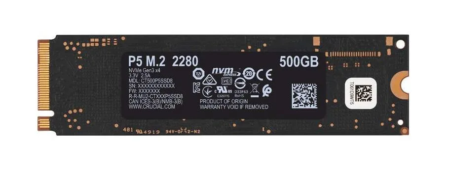 CT500P5SSD8 - Crucial P5 500GB NVMe M.2 Solid State Drive
