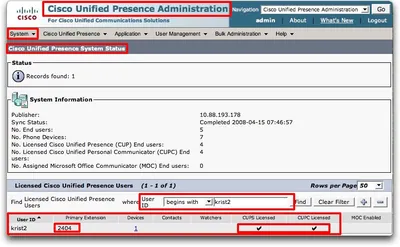 CUP8-USER-LIC - Cisco Unified Presence v.8.0 License 1 User