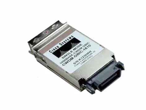 CWDM-GBIC-1610 - Cisco 1Gbps 1000Base-ZX CWDM Single-mode Fiber 80km 1610nm Duplex SC Connector GBIC Transceiver Module