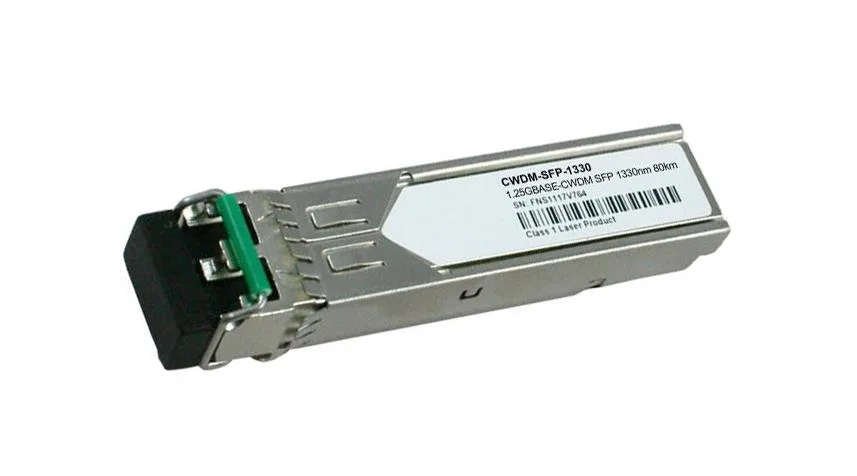 CWDM-SFP-1330 - Cisco 1Gbps 1000Base-CWDM Single-mode Fiber 80km 1310nm Duplex LC Connector SFP Transceiver Module