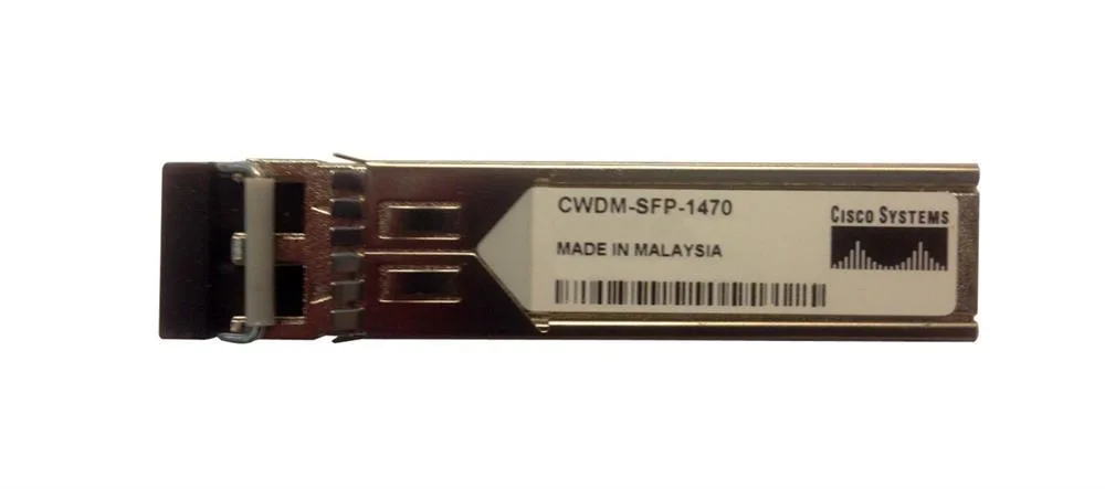 CWDM-SFP-1470-RGD - Cisco 1Gb/s 1000Base-CWDM Single-Mode Fiber 80km 1470nm Duplex LC Connector SFP Transceiver Module