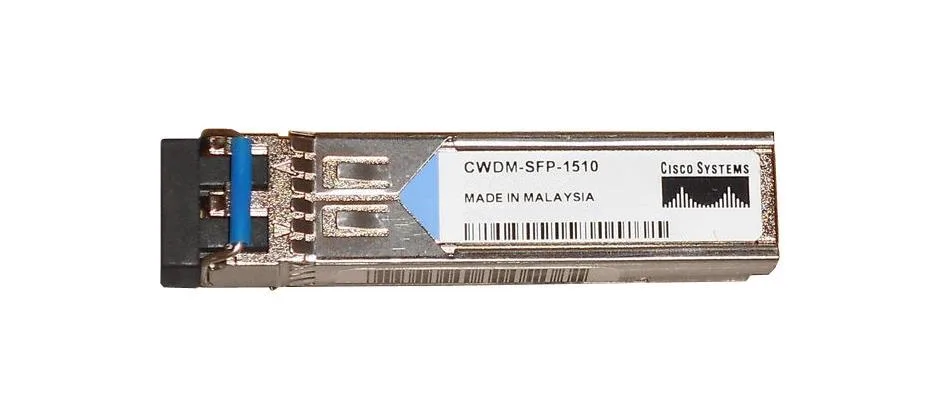 CWDM-SFP-1510-RGD - Cisco 1Gbps 1000Base-CWDM Fibre Channel Single-mode Fiber 80km 1510nm Duplex LC Connector SFP Transceiver Module