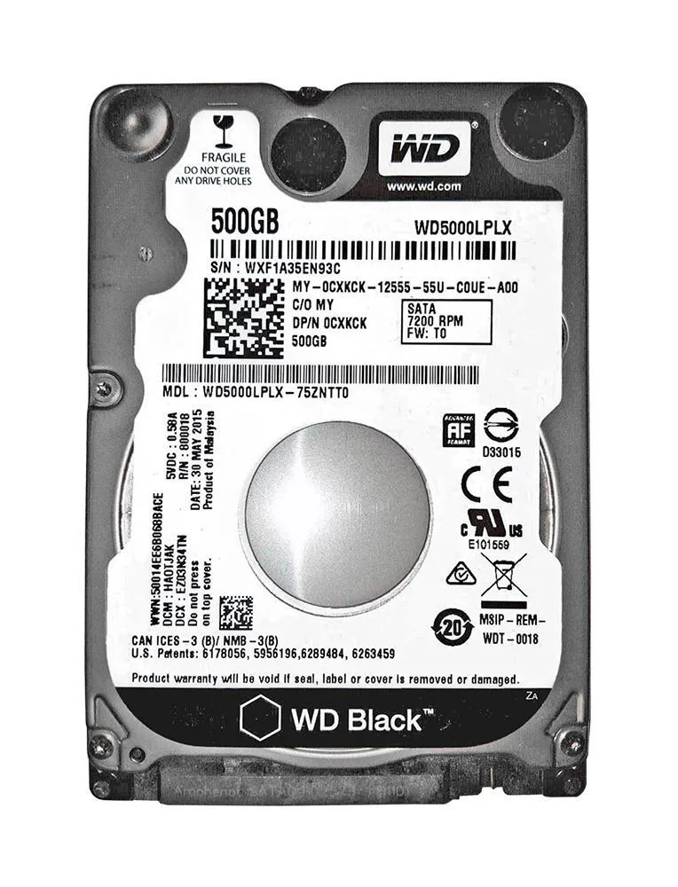 CXKCK - Dell 500GB 7200RPM SATA 2.5-inch Laptop Hard Drive
