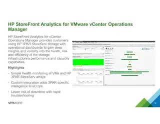 D4T81AAE - HP StoreFront Analytics for VMware vCenter Operations 2.0 and 3PAR StoreServ Software License 1 License