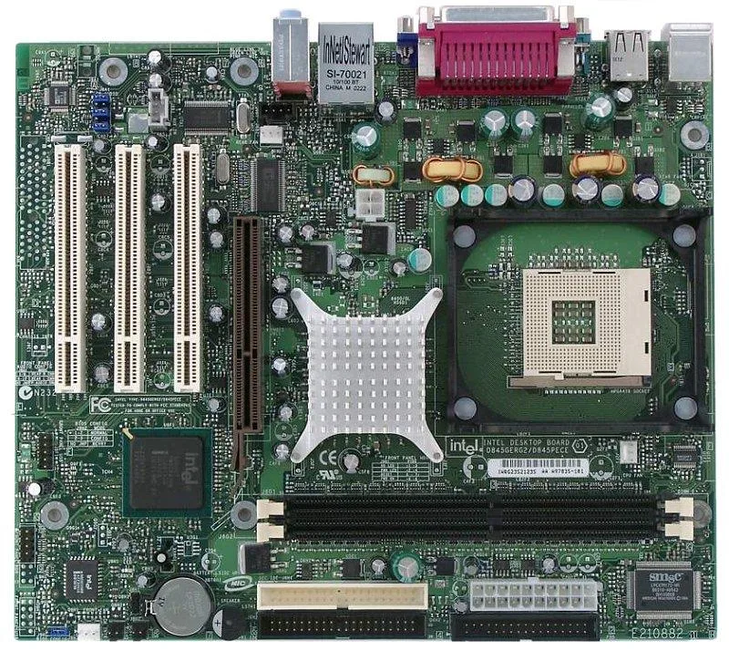 D845GERG2 - Intel Motherboard Socket 478 533MHz FSB DDR micro ATX Audio Video LAN