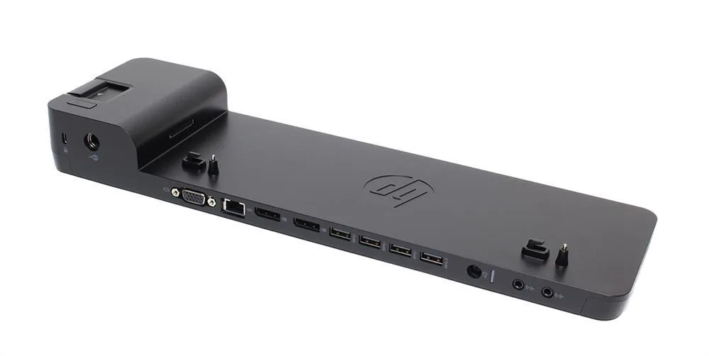 HP D9Y32ET#ABA 4 x USB 3.0 Ports UltraSlim Docking Station with AC Power Adapter