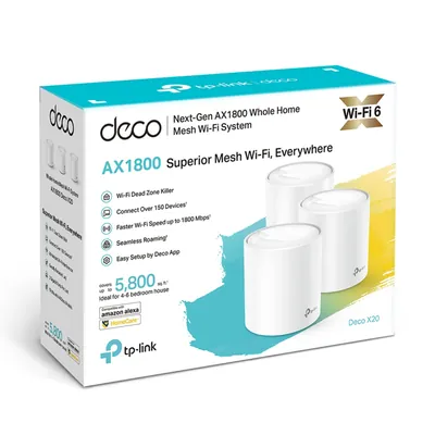 TP-Link DECO X20 (3-PACK) AX1800 Whole Home Mesh Wi-Fi 6 System