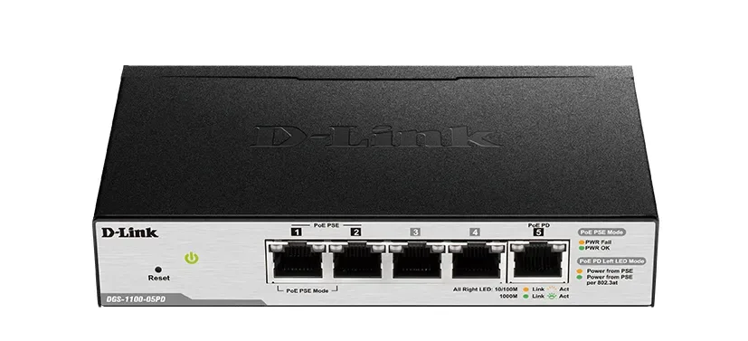 DGS-1100-05PD - D-Link 5-Port Ethernet Switch