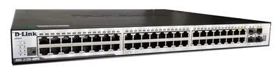 D-Link DGS-3120-48PC/SI 44-Port 32MB 10/100/1000(PoE) Layer-3 Managed Stackable Gigabit Ethernet Switch with 4 Combo SFP Ports