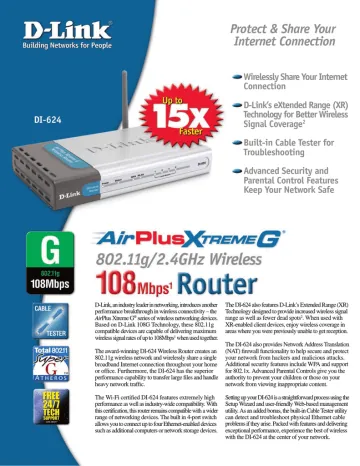 D-Link DI-624/E wireless router Fast Ethernet