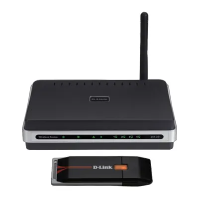 D-Link DKT-110/E DIR-301 Wireless Router IEEE 802.11b/g Yes No 54Mbps Wireless Speed 4 x Network Port 1 x Broadband Port No Desktop