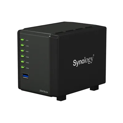DS419SLIM - Synology DiskStation DS419SLIM High-performance 4-Bay Desktop NAS for Home&SOHO