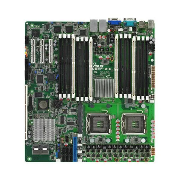 ASUS DSBF-D16/SAS Server Board Intel 5000P Enhanced SpeedStep Technology Socket J 1333MHz, 1066MHz, 667MHz FSB 64GB DDR2 SDRAM DDR2-800/PC2-6400, DDR2-667/PC2-5300, DDR2-533/PC2-4200 SSI EEB 3.61
