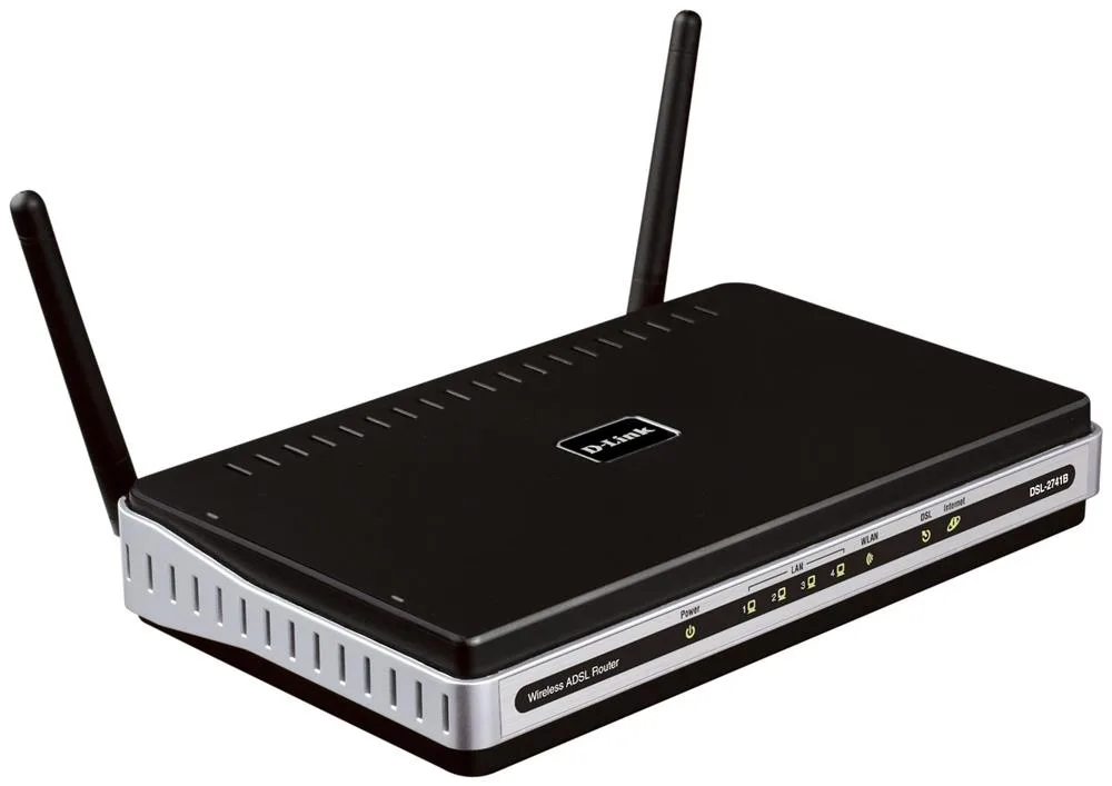 D-Link DSL-2741B/EU DSL-2741B Wireless N ADSL2+ Modem Router 1 x ADSL, 4 x 10/100Base-TX IEEE 802.11b/g Wireless DSL Router