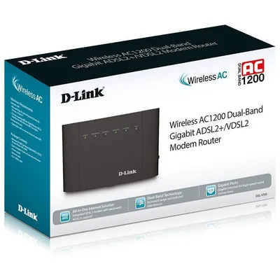 D-Link DSL-3785/E AC1200 Dual-Band Gigabit Port VDSL/ADSL Modem Router