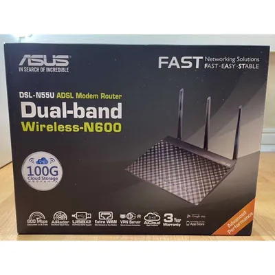 DSL-N55U - ASUS 300Mbps Dual-Band Wireless-N600 Gigabit ADSL Modem Router
