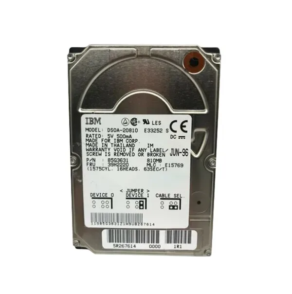 DSOA-20810 - IBM Travelstar 2LP 810MB 4000RPM ATA / IDE 96KB Cache 2.5-inch Hard Drive