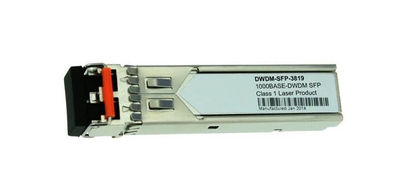 Cisco DWDM-SFP-3819/NS 1.25Gbps 1000Base-DWDM Single-Mode Fiber 80km 1538.19nm LC Connector SFP Transceiver Module