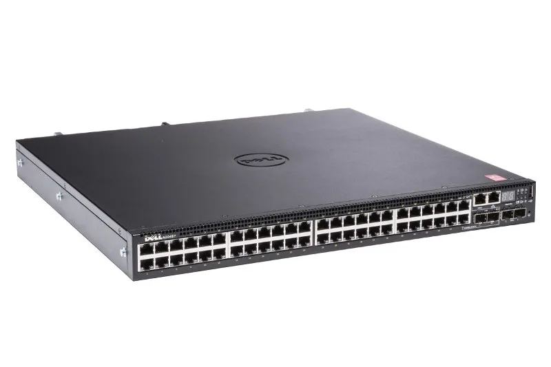 Dell E06W002 PowerSwitch N3048P 48-Ports PoE+ 10/100/1000Base-T RJ-45 2-Ports 10GBase-X SFP+ 2-Ports Combo Layer 3 Managed Network Switch