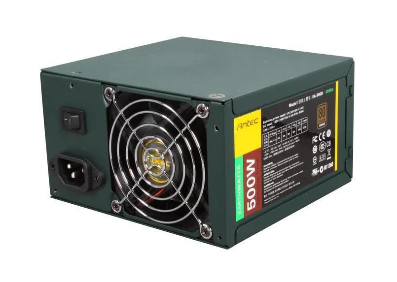 Antec EA-500 GREEN EarthWatts EA-500 500-Watts 110-220V AC 88% Efficiency ATX12V & EPS12V Internal Power Supply
