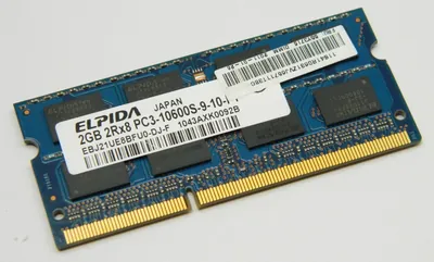 EBE21UE8ACUA-6E-E - Elpida 2GB DDR2-667MHz PC2-5300 non-ECC Unbuffered CL5 200-Pin SoDimm 1.8V Dual Rank Memory Module