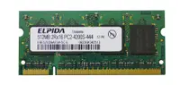 EBE52UD6AFSA-5C-E - Elpida 512MB DDR2-533MHz PC2-4200 non-ECC Unbuffered CL4 200-Pin SoDimm Dual Rank Memory Module