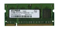 EBE52UD6AFSA-6E-E - Elpida 512MB DDR2-667MHz PC2-5300 non-ECC Unbuffered CL5 200-Pin SoDimm Dual Rank Memory Module
