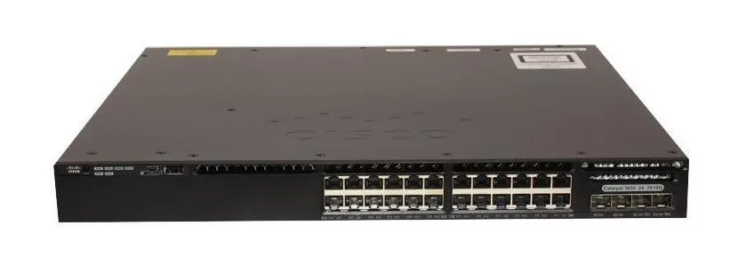 EDU-C3650-24PD-L - Cisco Catalyst PoE 3650 24 x Ports 10/100/1000Base-T + 4 x SFP Layer 3 Managed Stackable 1U Rack-Mountable Gigabit Ethernet Network Switch