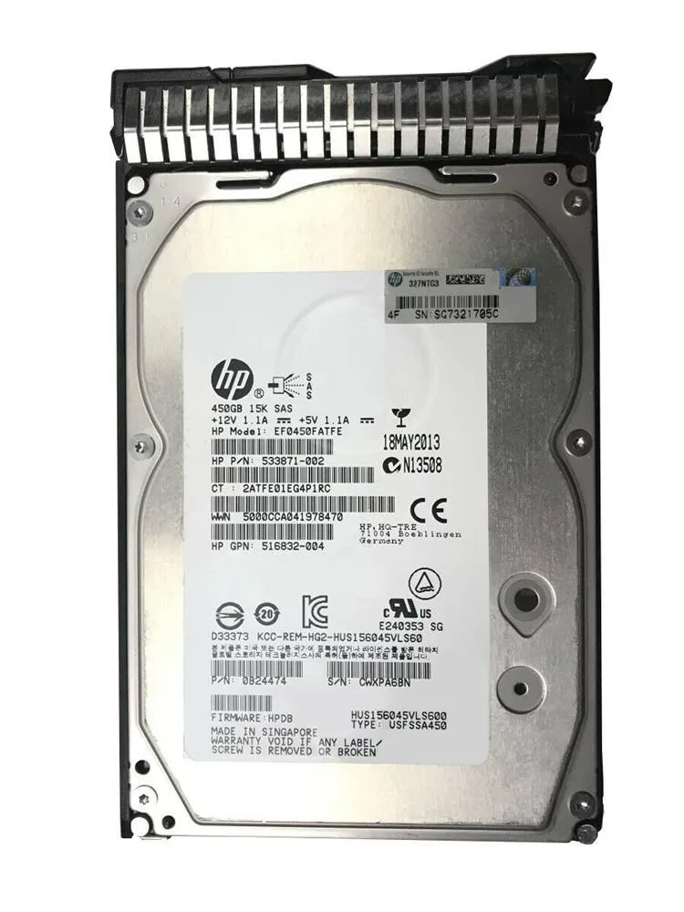 EF0450FATFE-M6612 - HP 450GB 15000RPM SAS 6Gb/s 3.5-inch Hard Drive for EVA M6612
