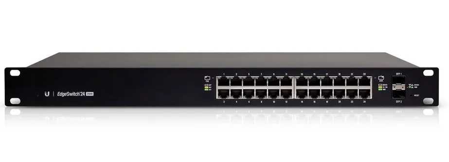 ES-24-250W - Ubiquiti EdgeSwitch 24-Port 250-Watt Managed PoE+ Gigabit Switch with SFP