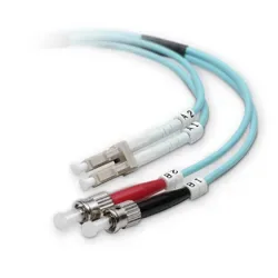 F2F402L0-10M-G - Belkin 10 Gig Aqua Patch Cable LC Multimode (Male) ST Multimode (Male) 33ft Fiber Optic 50 / 125 Aqua