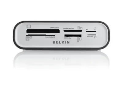 F4U003-WHT - Belkin USB 2.0 FlashCard Reader - CompactFlash Type I CompactFlash Type II Memory Stick Memory Stick Duo Memory Stick Micro (M2) Memory