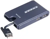 F5U217 - Belkin 4-Port Hi-Speed USB 2.0 Pocket Hub - 3 x 4-pin Type A USB 2.0 1 x 4-pin Type A USB 2.0 - External