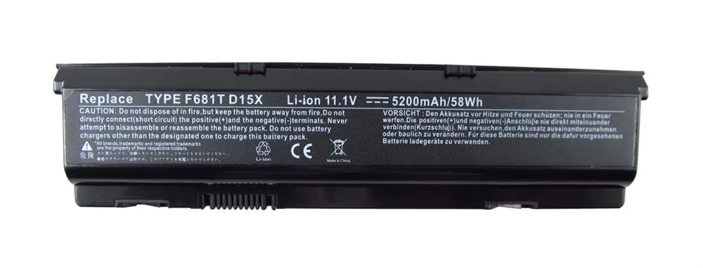 F681T - Dell 11.10V 7600mAh Li-ion 6-Cell Laptop Battery