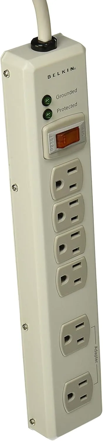 F9D600-15-DP - Belkin 15.0 Feet Cord 6 Outlets Surge Suppressor White