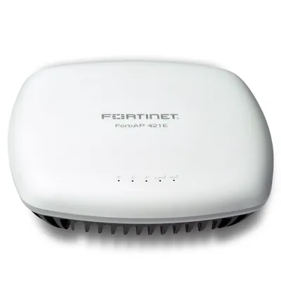 FAP-421E - Fortinet Indoor Wireless AP 2x GE RJ45 ports, 802.11 a/b/g/n/ac Wave 2, dual radio (2.4 GHz/5 GHz), 4x4 MU-MIMO, ceiling/wall mount kit included, power