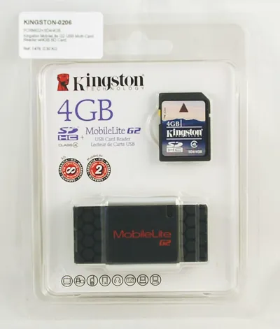 Kingston FCR-MLG2+SD4/4GB MobileLite G2 Multi FlashCard Reader - Secure Digital (SD) Card
