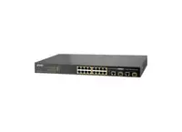 FGSW-1816HPS - Planet 16 x Ports 10/100Base-TX PoE+ + 2 x Ports Gigabit TP / SFP Combo Web Smart Layer 2 Managed Ethernet Switch
