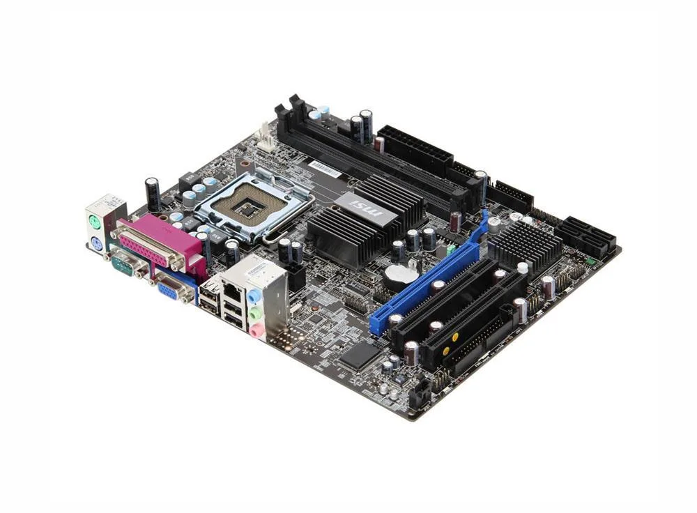 G41M-P26 - MSI Desktop Motherboard Intel Chipset Micro ATX Socket T LGA-775 1333MHz, 1066MHz, 800MHz FSB 8GB DDR3 SDRAM Ultra ATA/100 (ATA-6), Ultra ATA/66 (ATA-5) Serial ATA/300 7.1
