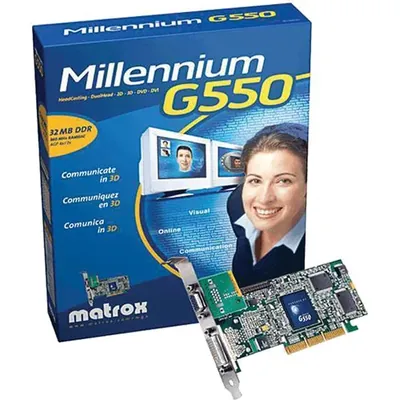 G55MDDLP32DBD - Matrox Millennium G550 32MB DDR PCI Video Graphics Card