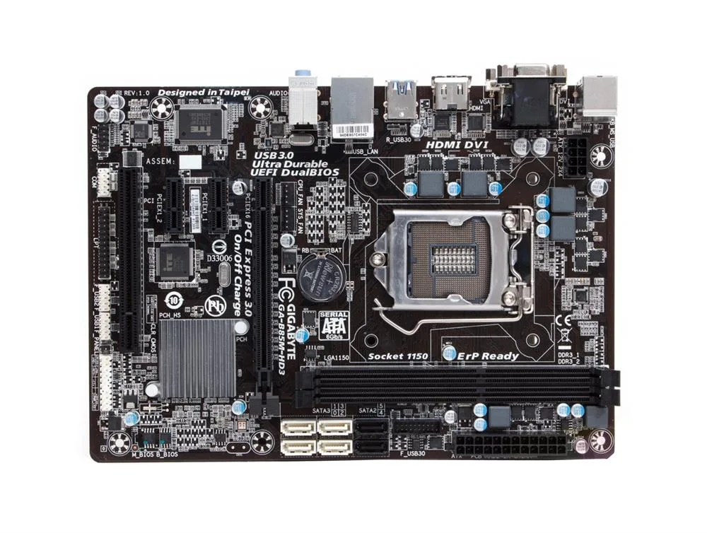 GA-B85M-HD3 - Gigabyte Intel B85 Chipset System Board (Motherboard) LGA1150 Socket