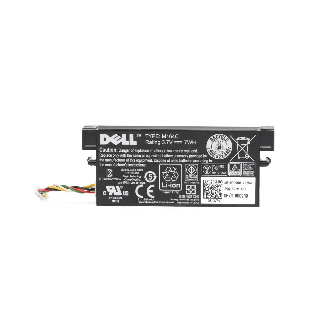 GC9R0 - Dell Battery 3.7V 7Wh for Perc 5/E 6/E H700 H800 RAID Controllers
