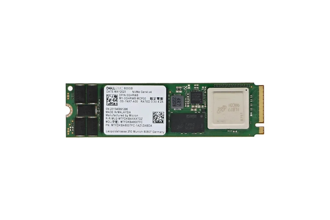 Dell GHRW8 Dell enterprise M.2 NVMe SSD with PCIe Gen4 for mixed workloads in servers