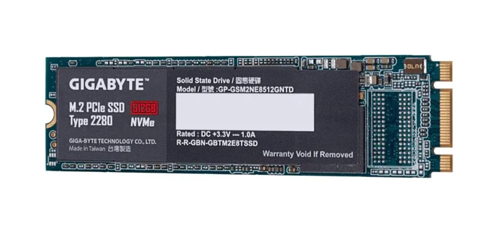 GP-GSM2NE8512GNTD - Gigabyte Technology 512GB PCI Express 3.0 x2 M.2 2280 Solid State Drive