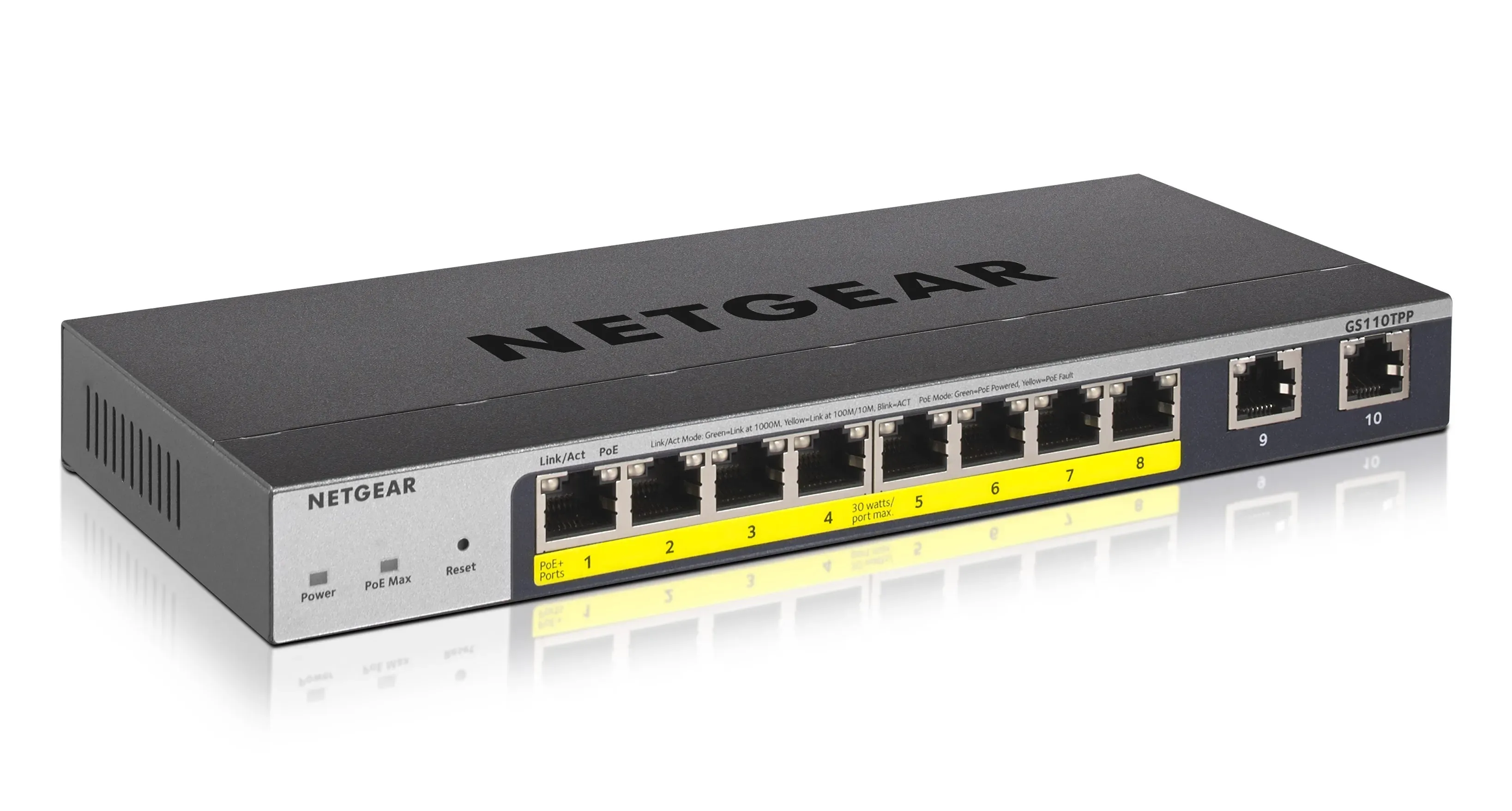 GS110TPP-300EUS - Netgear GS110TPP 8-Port Ethernet Switch