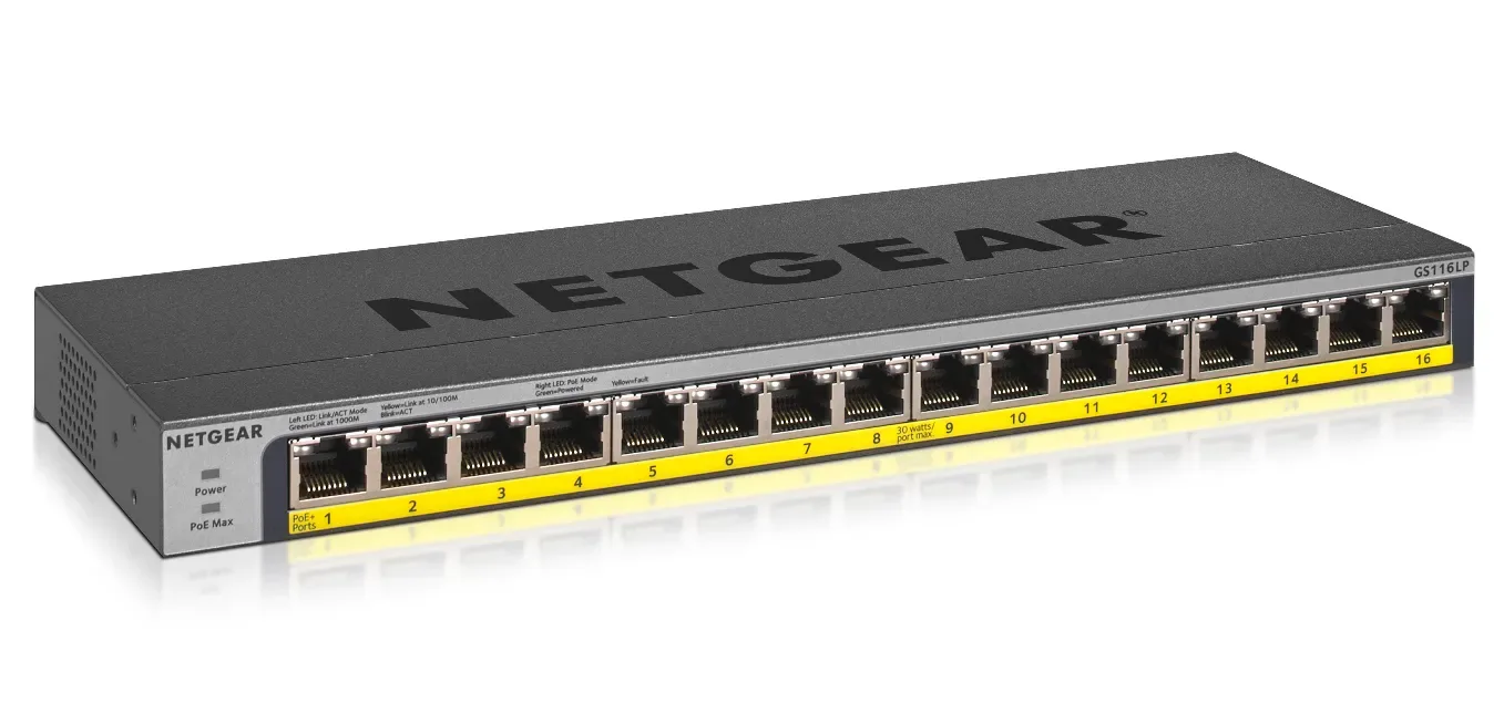 GS116LP-100AJS - Netgear GS116LP 16-Port No Ethernet Switch