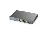 GS1300-18HP - ZyXEL 16-port GbE Unmanaged PoE Switch with GbE Uplink