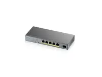 GS1350-6HP - ZyXEL 5-port GbE Smart Managed PoE Switch with GbE Uplink